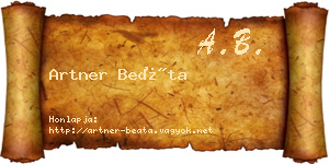 Artner Beáta névjegykártya